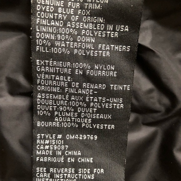 1 Madison black fur trimmed down coat xs - Picture 4 of 7